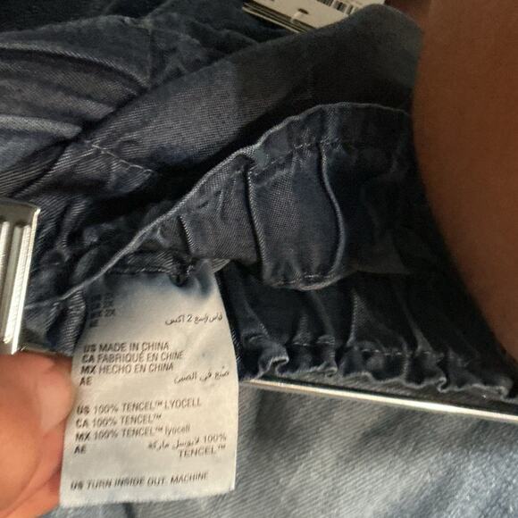 Bar III Blue Medium Wash Chambray High Rise Pull On Pants Sz 2X NWT - Picture 5 of 10